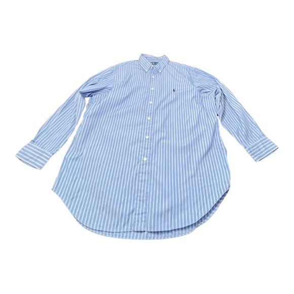 Ralph Lauren Other - Ralph Lauren Button Down Shirt Blue Stripe Long Sleeve Classic Men 17 1/2 32/33